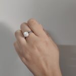 Pearl Ring with Zircon